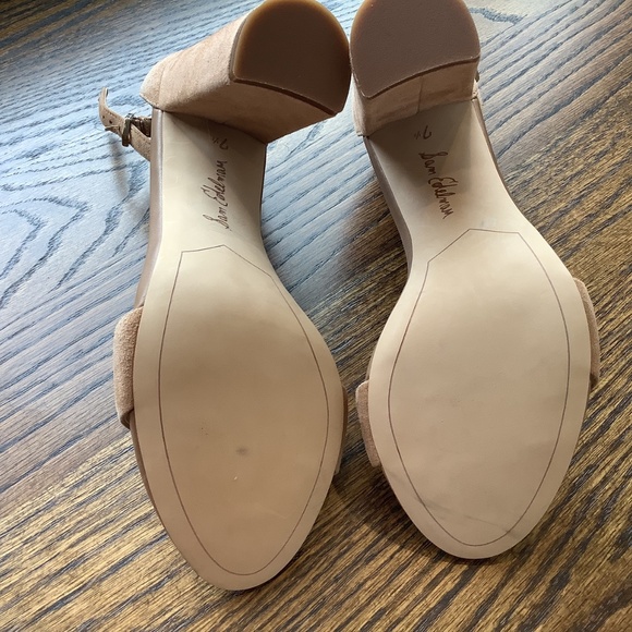 SAM EDELMAN Yaro Block Heel Tan Suede Strappy Sandals Size 7.5 - Picture 6 of 8